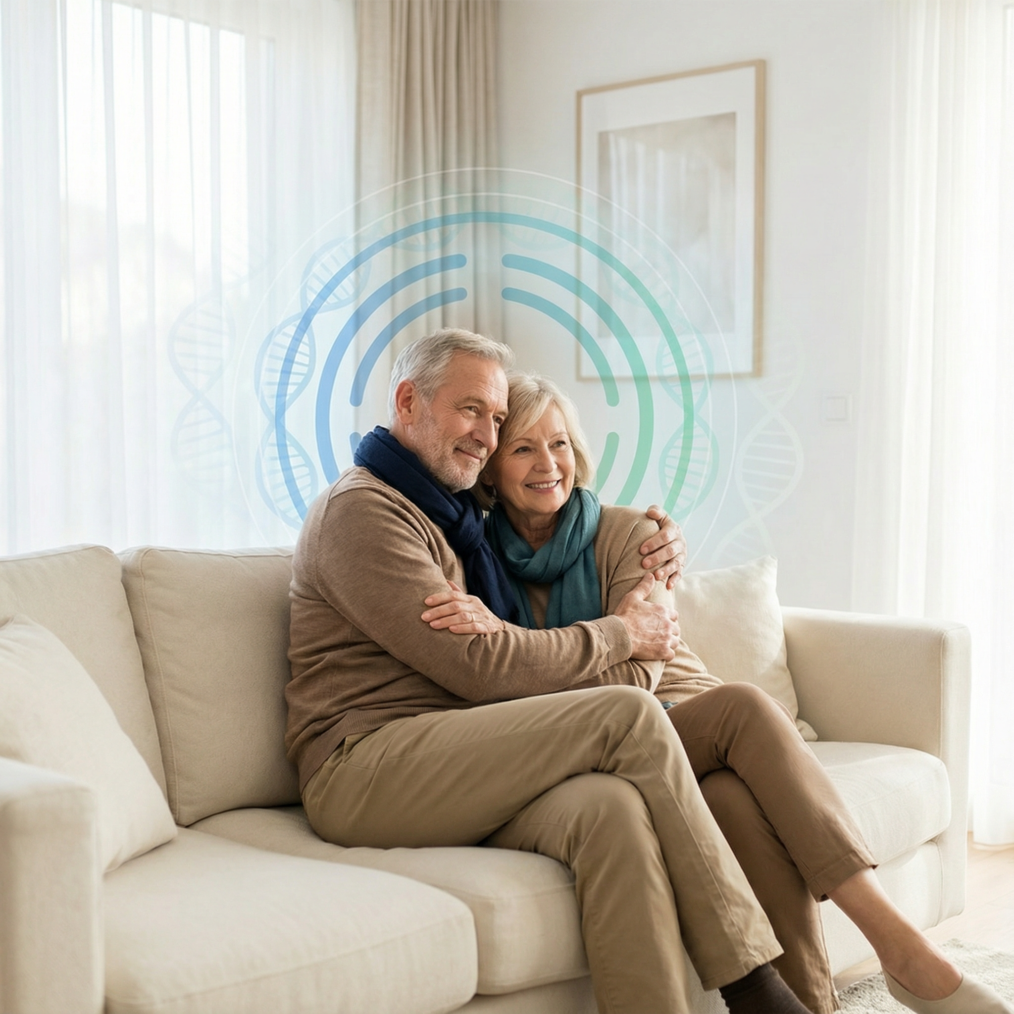 Ilustración científica de ctDNA y detección de precisión con Signatera